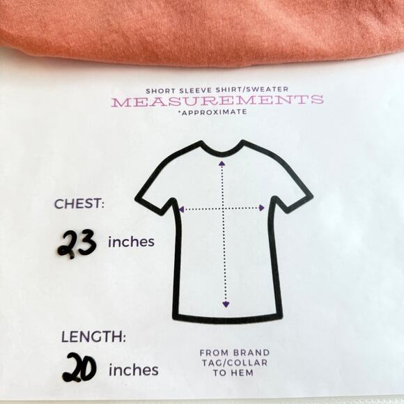 Marine Layer Womens Short Sleeve T Shirt Top Size XL Hemp Cotton Boxy Peach - Picture 5 of 5